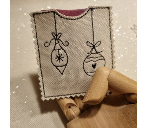 2€ ZUSATZTÜRCHEN 18. Dezember - Stickserie - ITH Teebeutel Verpackung